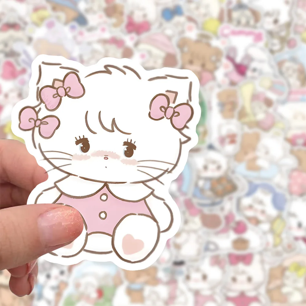 10/30/60PCS Cute MIKKO Stickers Kawaii Cat Girl Cartoon Decals Fridge Luggage Laptop Phone Guitar Car Bike Decoration Kids Toys