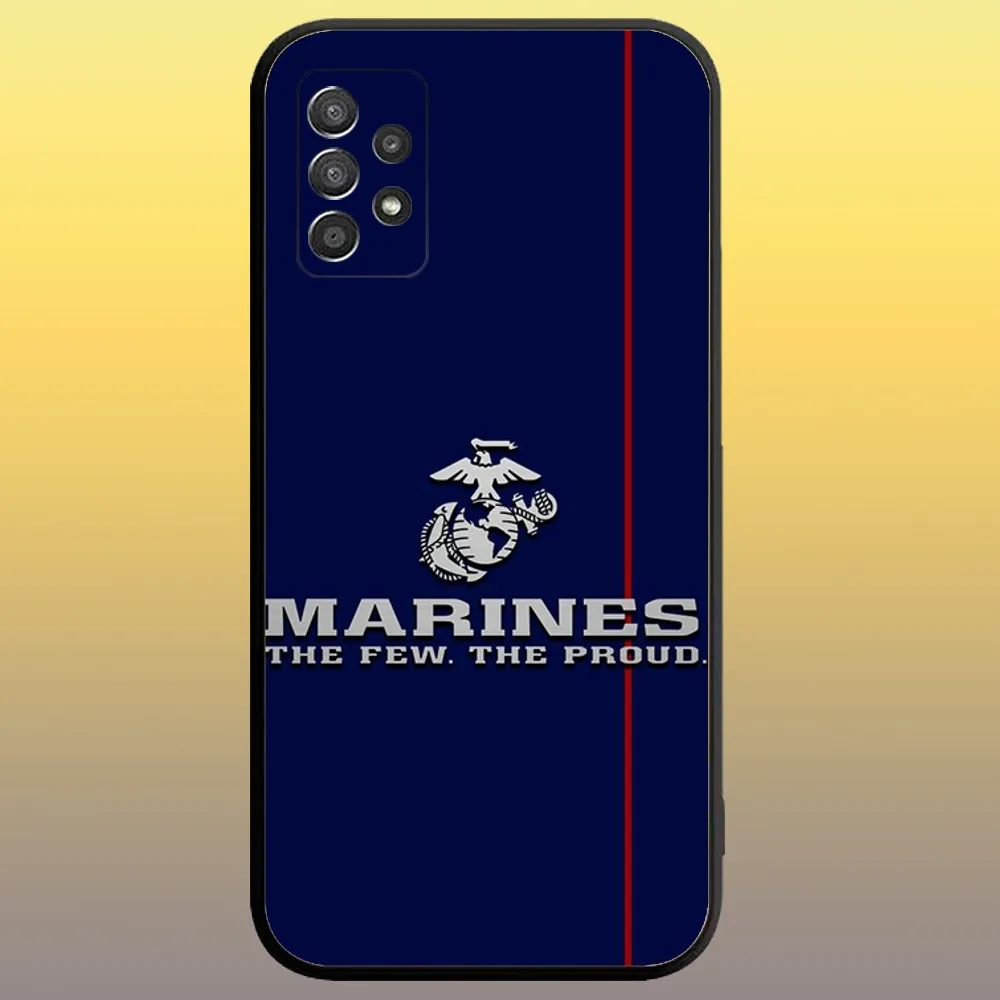 USMC Marine Corps Phone Case for SamsungA 91,80,73,72,71,70,53,52,51,42,41,40,32,31,30,22,21,20,13 S 4G 5G Soft Black Case