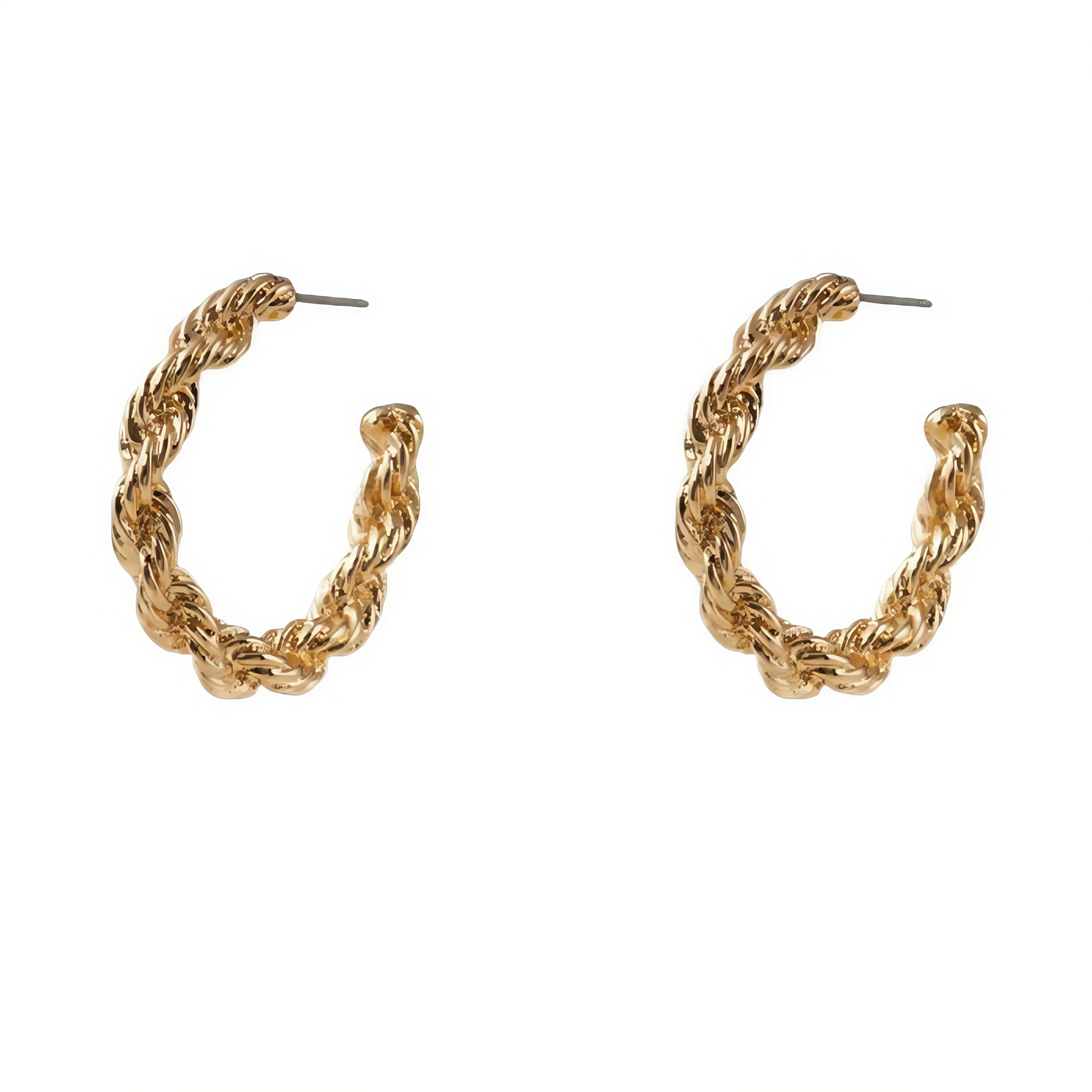 

Classic vine ring-shaped earrings gold-plated versatile fashionable and suitable for casual wear earrings woman