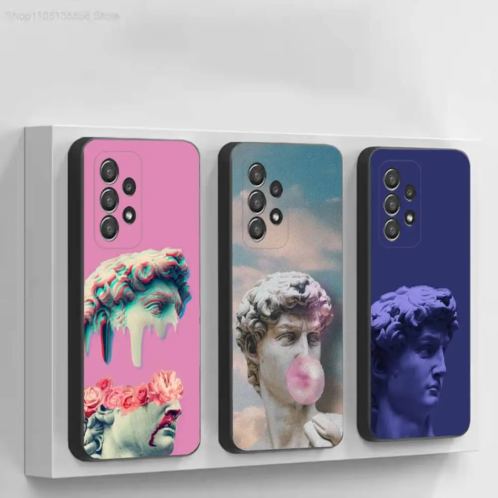 Art Aesthetics David Black Soft Protective Case For Samsung Galaxy S26 S25 S24 S23 S22 30 21 10 9 Ultra Plus Lite FE