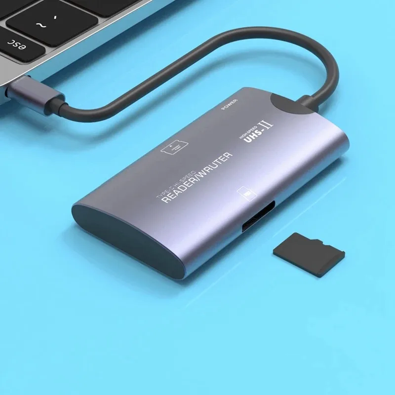 High-Speed Multi-Function CF Card Reader Type-C (TF+CF) TF Aluminum Alloy Computer Mobile Phone Two-In-One Card Reader