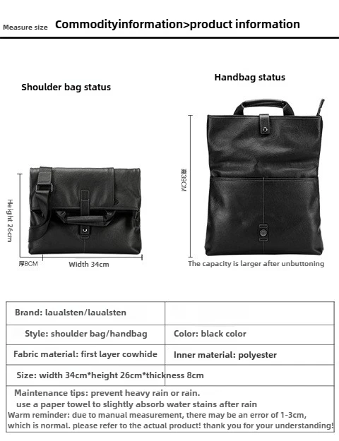 Business Backpacks Handbags Shoulder Bag for Men Messenger Bag Purse Crossbody Bags Cowhide Soft Leather Сумка Мужская На Плечо