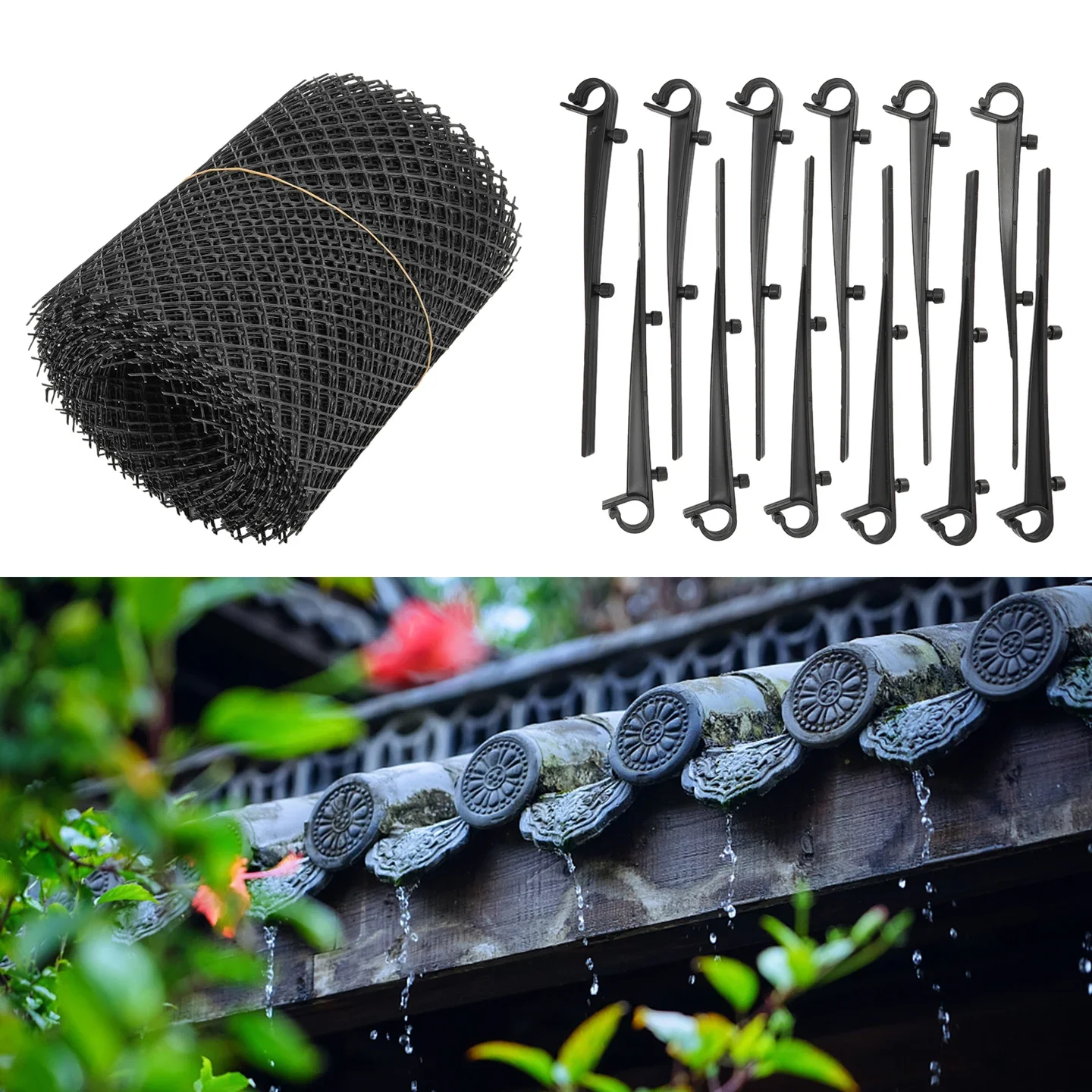 Schutz matte Mesh Dachrinnen schutz 15cm x 6m Anti-Blätter Mesh für Dachrinnen für Garten Garten Garten zubehör