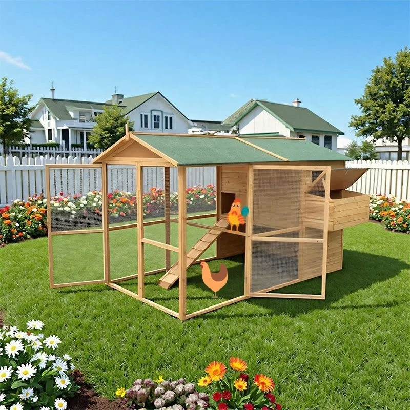 Chicken Cages Egg Layer Poultry Farms Extra Large Outdoor Coops Hen Houses Wooden for Raising Chickens