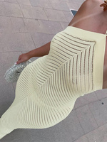 Weird Puss Sexy Crochet Dress Women Vacation See Through Sleeveless Backless Skinny Stretch Beach Midnight Elegant Maxi Bodycon