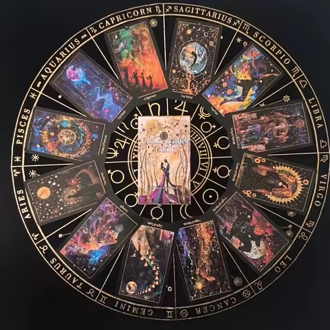 Cosmic Garden Tarot Deck 78 Unique Tarot Cards 10.3*6cm