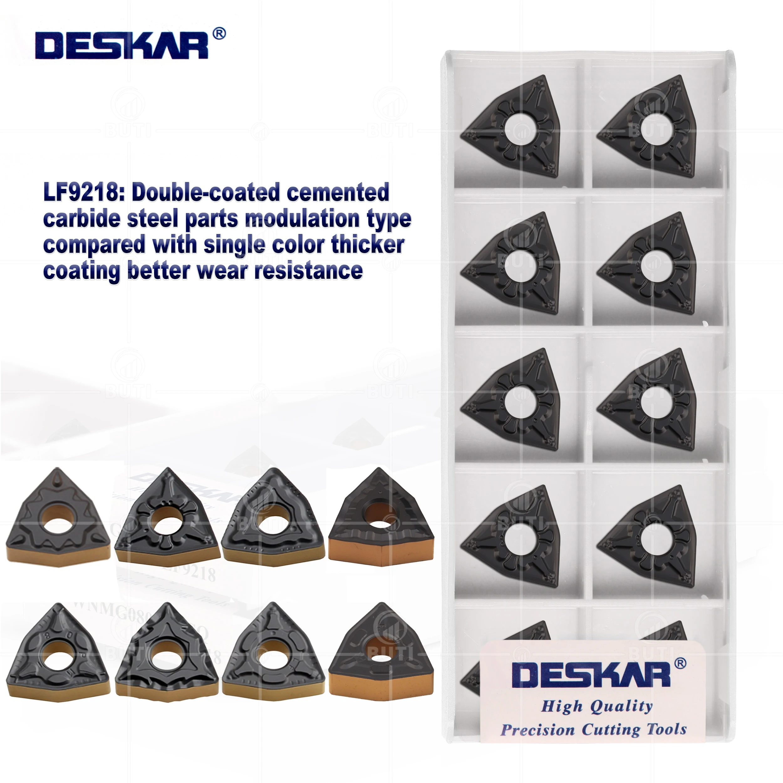 Deskar 100 Original Wnmg080404 Wnmg080408 Wnmg080412 hq tm cq pr cm pm zm R-s L-s Lf9218 Torno Cnc Ferramenta de Corte Carboneto Inserções