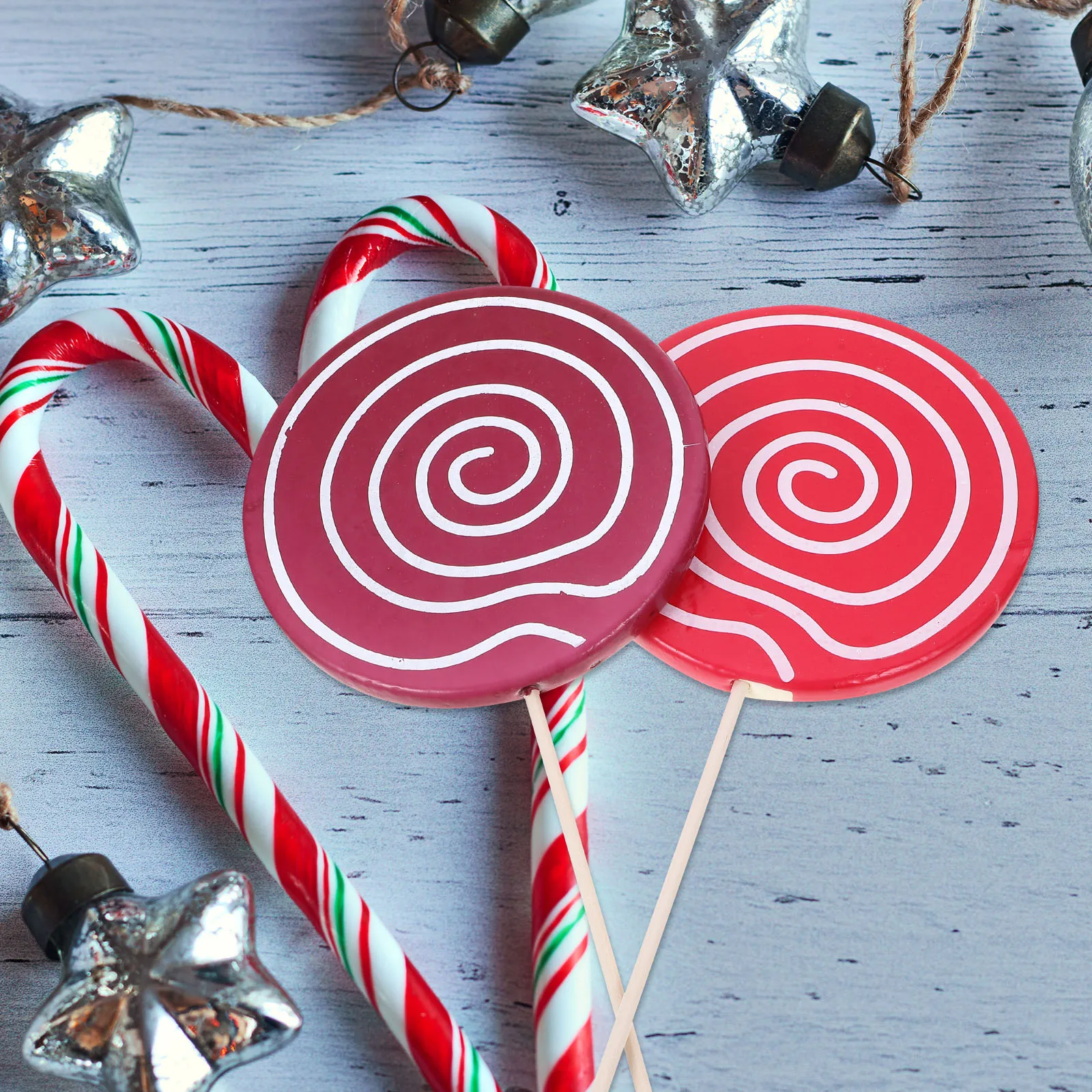 

2Pcs Lollipop Prop Beautiful and Photo Decoration for Wedding and Birthday Parties Fake Lollipop