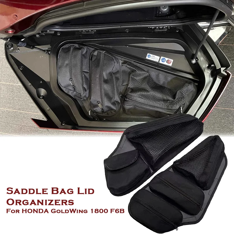 

Saddle Bag Lid Organizers For HONDA Gold Wing 1800 GL1800 F6B 2018 2019 2020 2021 Trunk Lid Saddlebag Organizer Bags GL1800