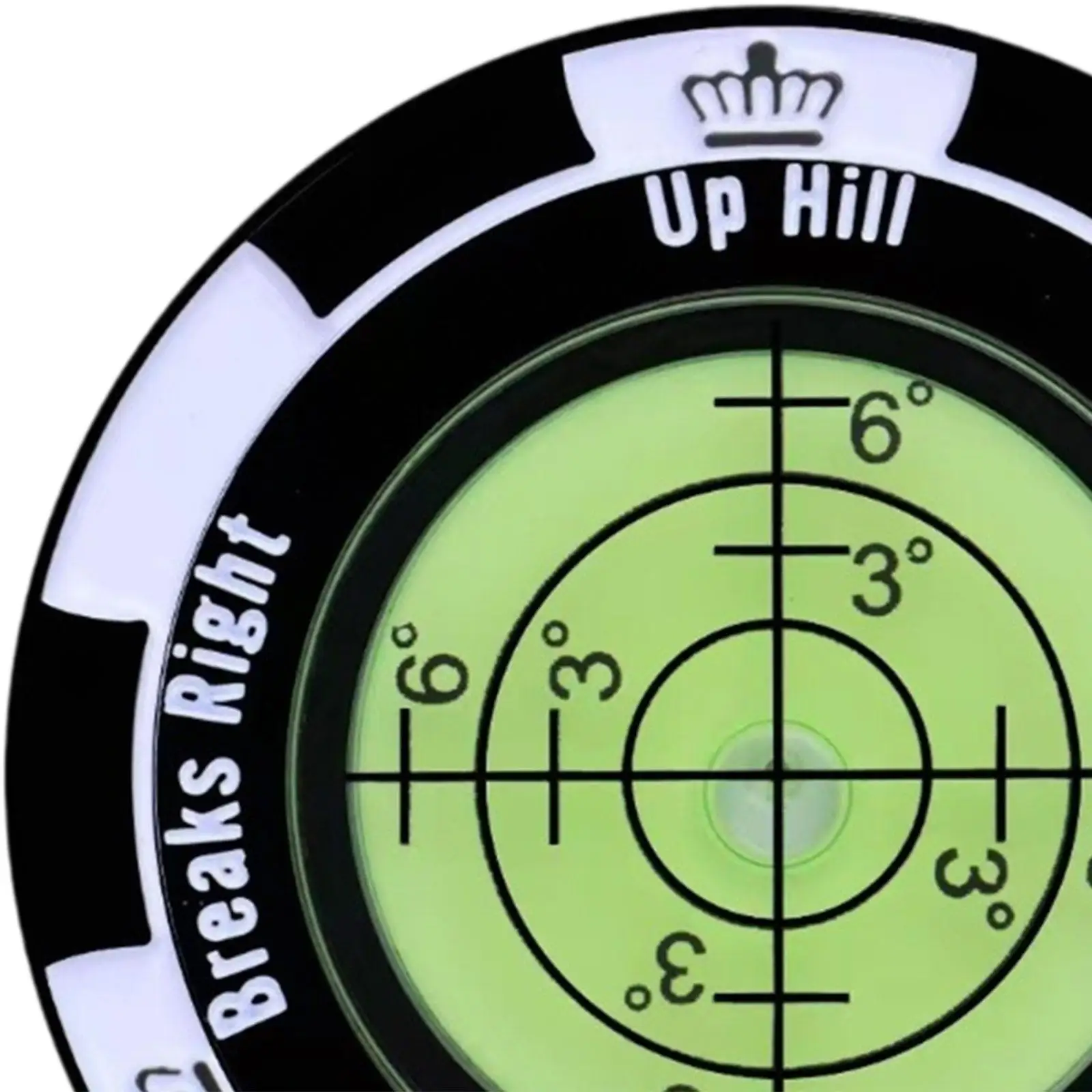 علامة كرة الجولف المستديرة على مستوى الفقاعات عالية الدقة لوضع القارئ الأخضر للجولف باللون الأسود #5