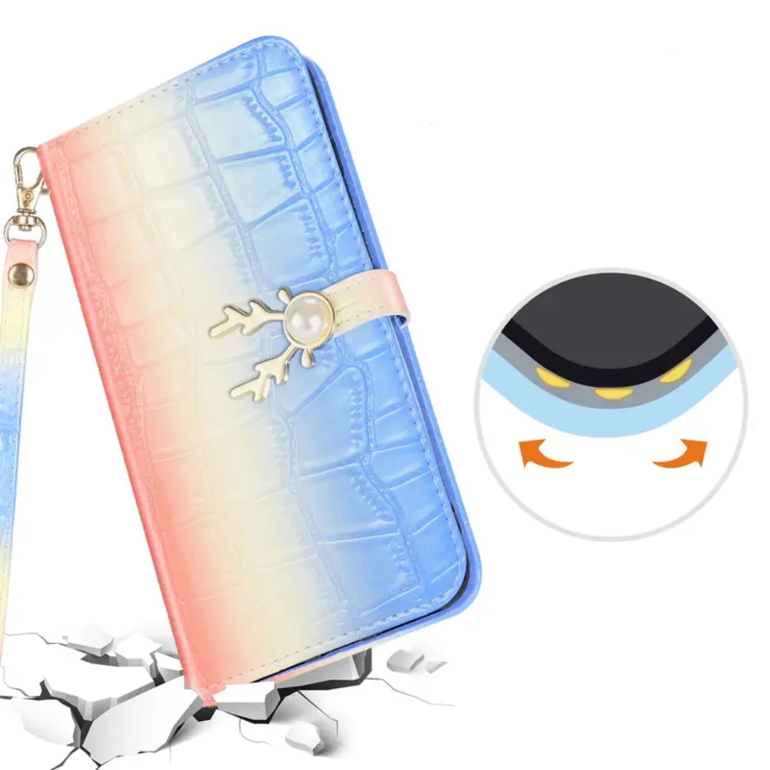 حافظة محفظة أنيقة وعالية الجودة وحماية نهائية لهاتف آيفون 14 13 12 11 Pro Max XR XS X 7 8 Plus SE 2022 - هاتف أنيق