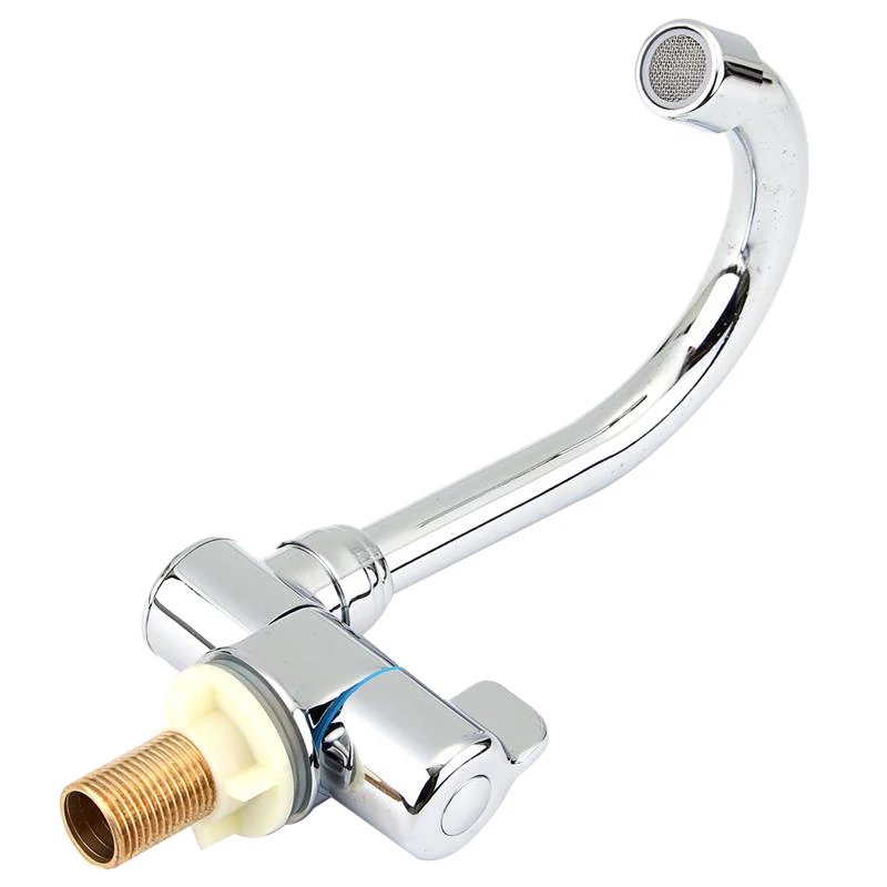 Caravan Boat 360 Degree Rotation Copper Basin Faucet Folding Cold Water Faucet Tap Kitchen Bathroom For RV Marine Boat Deck Hatc