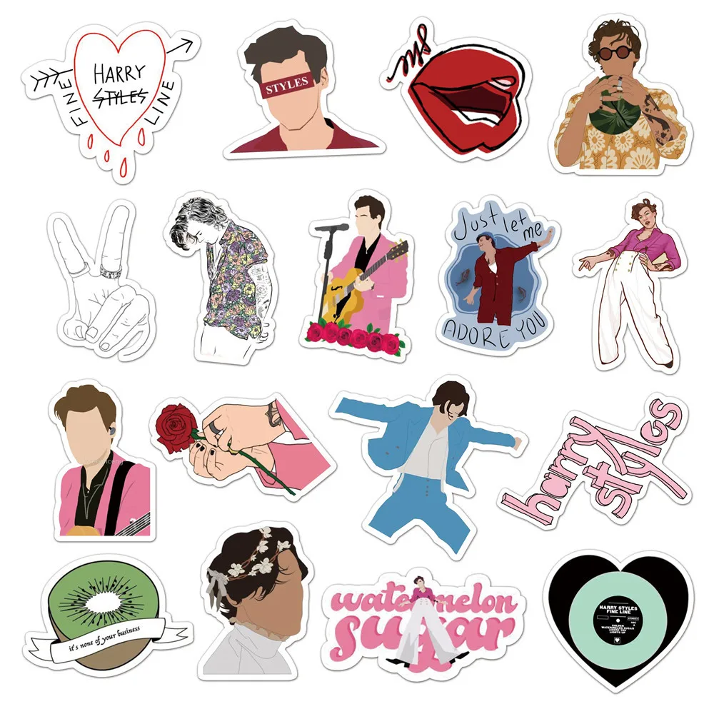 50Pcs Singer Harry Style Tu Stickers Waterproof Decals DIY Refrigerator Scrapbook Skateboard Helmet Stickers