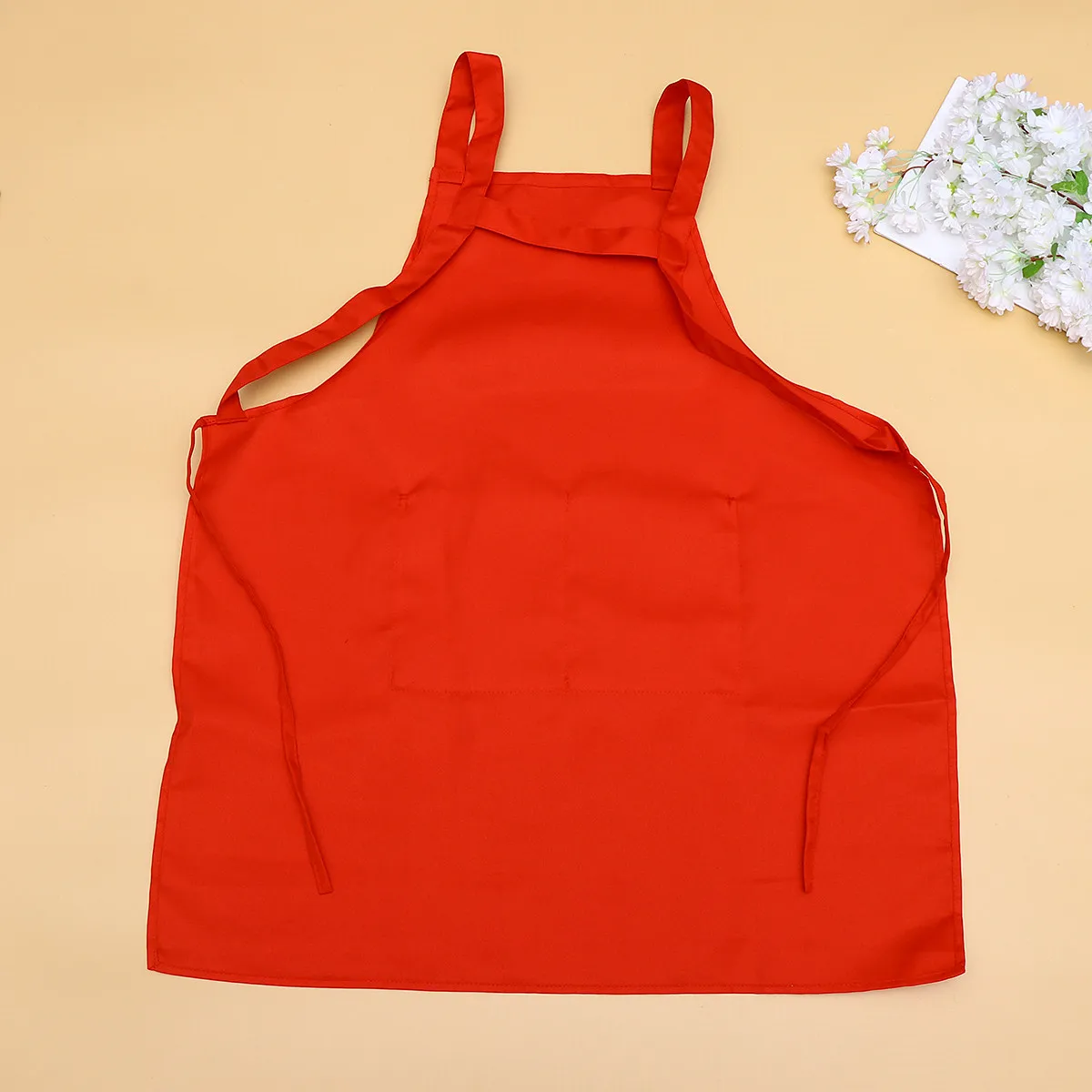 

Фартук для кофейни с завязками на шее, полиэстер, идеально подходит для приготовления пищи, выпечки, садоводства, работы в ресторане, домашнего использования, на кухне