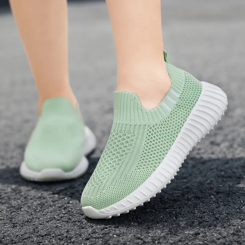 Kids Shoes Boys Running Sport Shoes Children Socks Sneakers Big Girls Breathable Mesh School Shoe Soft Sole Casual Walking Tenis