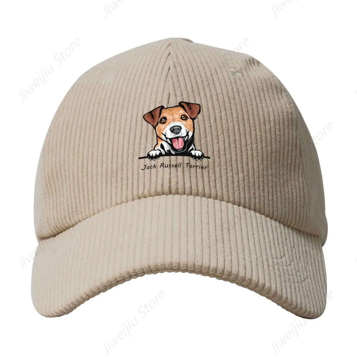 Jack Russell Terrier Baseball Cap Corduroy Style Hats Sun Peaked Cap