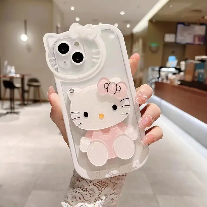 Custodia per telefono Sanrio Hello Kitty Kawaii Cartoon per iPhone 15 14 13 12 11 Pro Max 7 8 Plus XR XS MAX Y2K Cover posteriore carina per ragazza