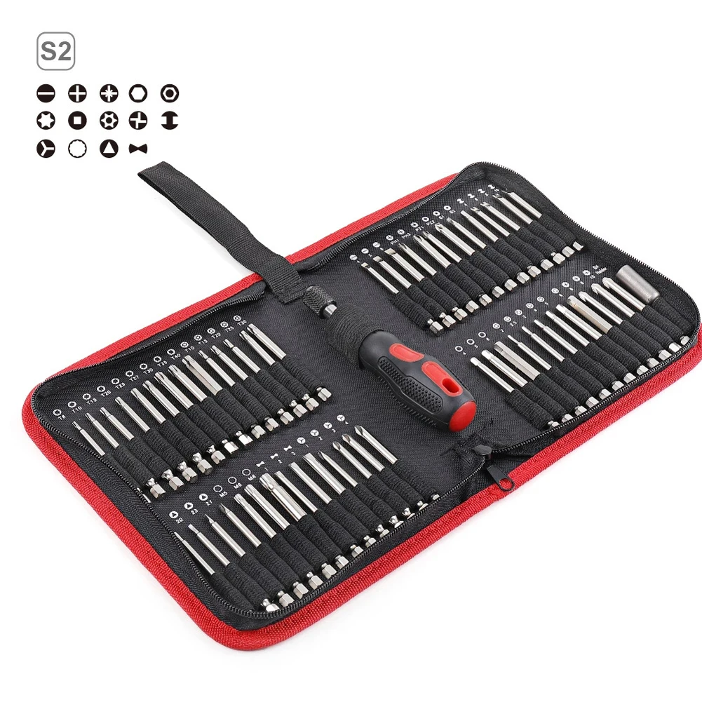 

55pcs Screwdriver Bits 75mm PH/Torx/M6/PZ/Hex Driver Bit W/Magnetic For Electronic Household Appliance Repairing Tools