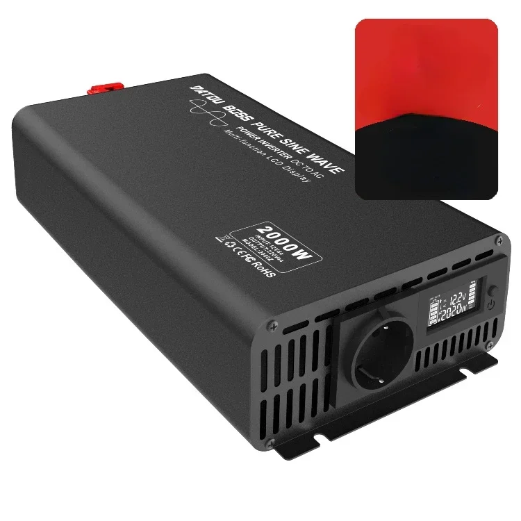 

DATOU BOSS 4400 Вт Пик 2000 Вт Чистая синусоида Инвертор постоянного тока 12 В переменного тока 220 В Домашний трансформатор Dual USB Инвертор солнечной энергии