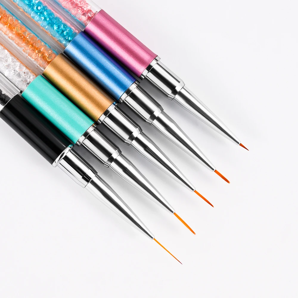 1/5 pz professionale Nail Art Liner pennello fai da te acrilico francese disegno penna UV Gel pennelli pittura penna Manicure accessori strumenti #