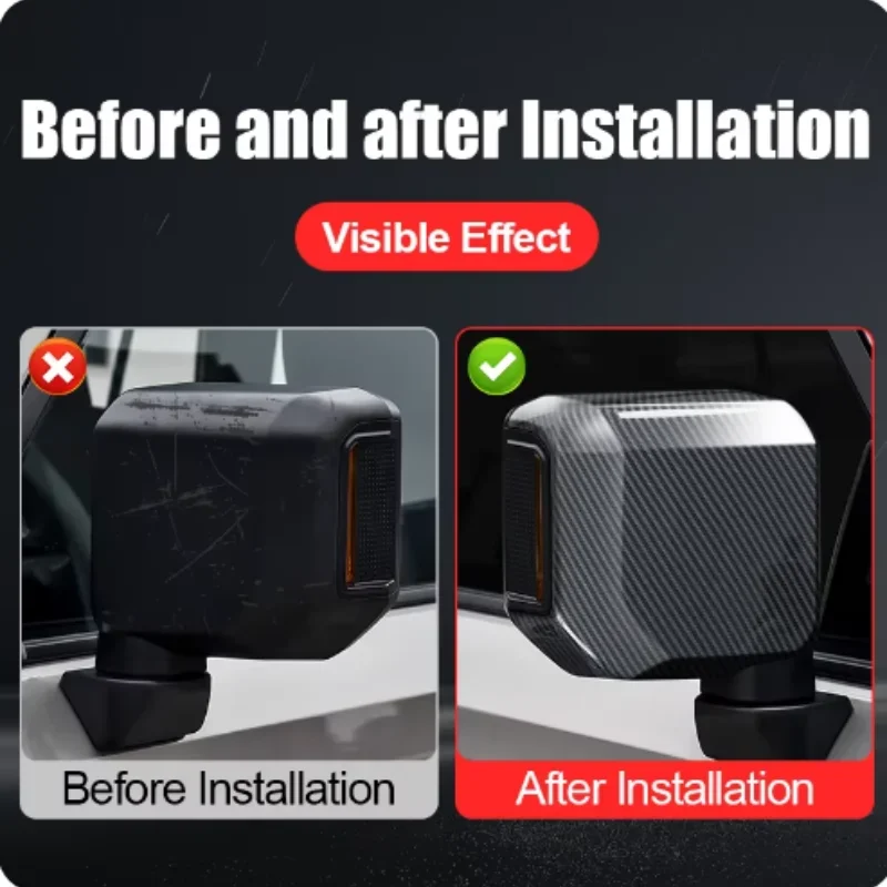 IOSN For 2024 Toyota Land Cruiser 250 1958 Rearview Mirror Covers Prado LC250  Exterior upgrade Accessories Modification Tuning