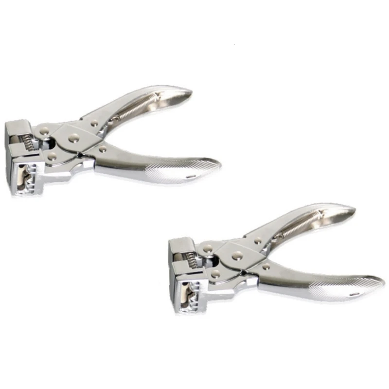 TOP 2PCS T-Hook Punch Pliers Hand Press Punch Pliers Single Hole Punch