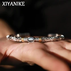 XIYANIKE 2024 Summer Unique Zircon Cuff Bracelet For Women Girl Vintage Fashion New Jewelry Party Lady Gift pulseras mujer