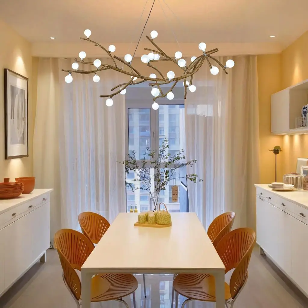 

Japanese Wabi-Sabi Style Branch Pendant Light Nordic-Style Main and Guest Dining Room Creative Clothing Store Decorative Bed and