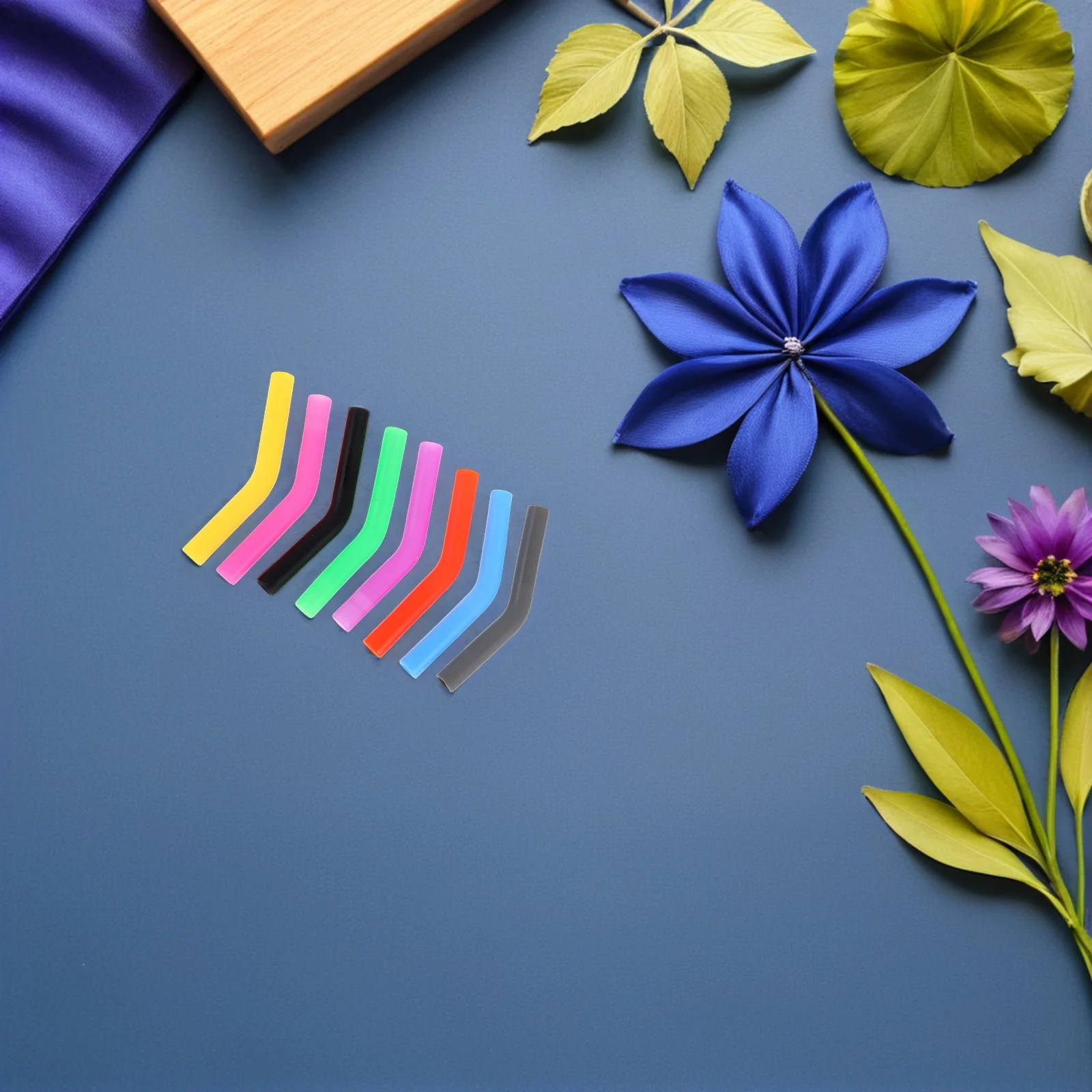 

8Pcs Silicone Straw Tips Multicolor Reusable Leak Proof Soft Protector Straw Covers for 8mm Metal Straws Tumblers Glasses