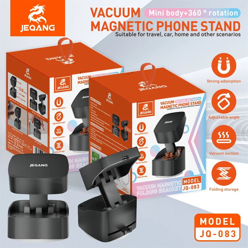 

JEQANG JQ-083 strong magnetic 360° Rotation Phone Holder with Strong Magnetic Base Car Dashboard Mount for All Smartphones
