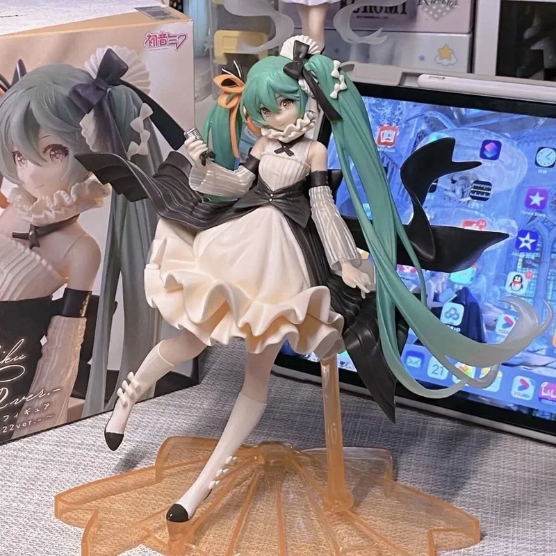 Hatsune Miku Sängerin Künstlerin Sammelfigur Anime-Modell Desktop-Ornament PC-Gehäuse-Dekoration Spielzeug Geschenk für Erwachsene Fans