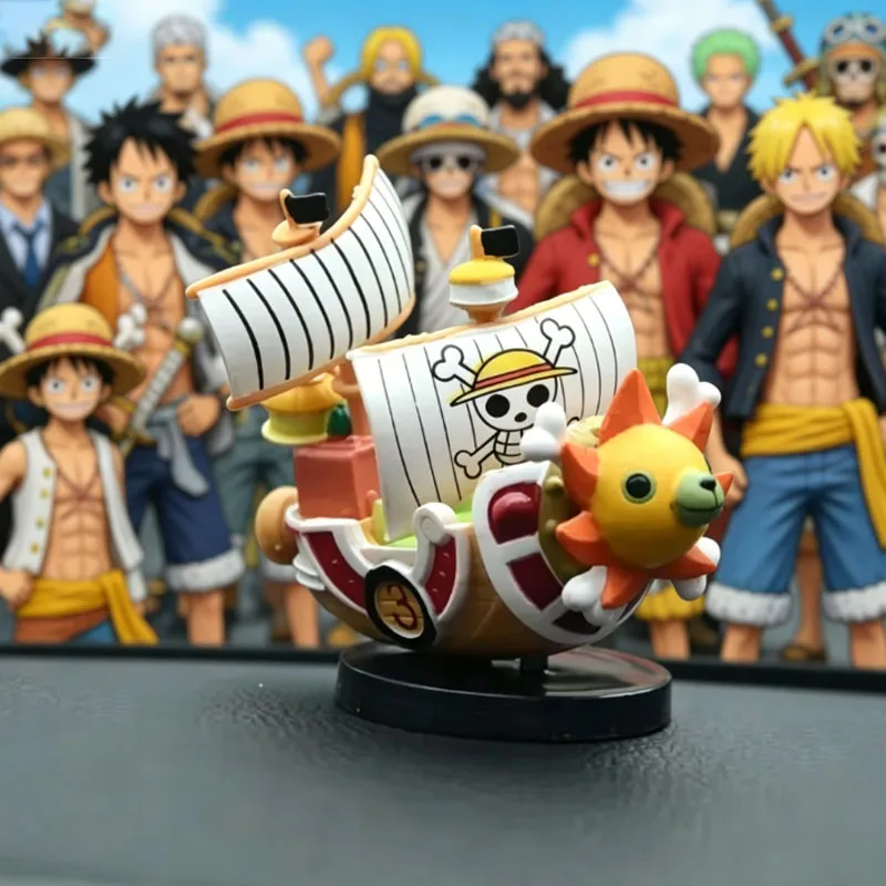 Anime One Piece Mini Piratenschiff Actionfigur PVC-Modell Sammlerstück Spielzeug Geschenk Schreibtischgroße Figuren-Ornamente 2026