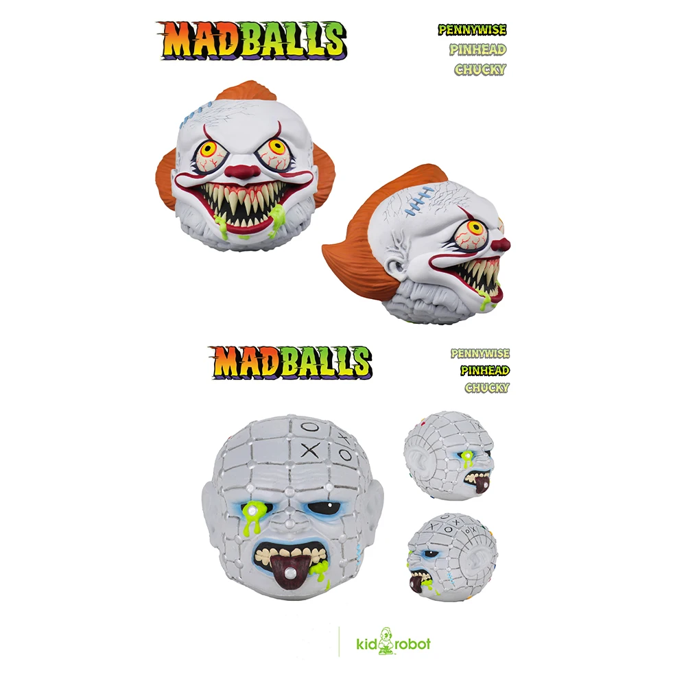 

Madballs Kidrobot Pennywise Pinhead Chucky Horroballs Movie Character Toy Model Holiday Gifts Surprise Toys Little Gift for boy