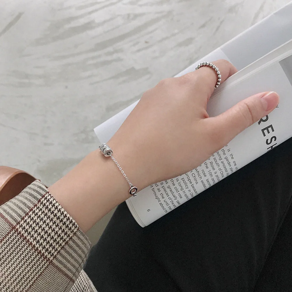 ANDYWEN 2020 925 Sterling Silver Gold Zircon Charm Bracelet Adjustable Women Fashion Fine Jewelry 2021 Wedding Simple Women