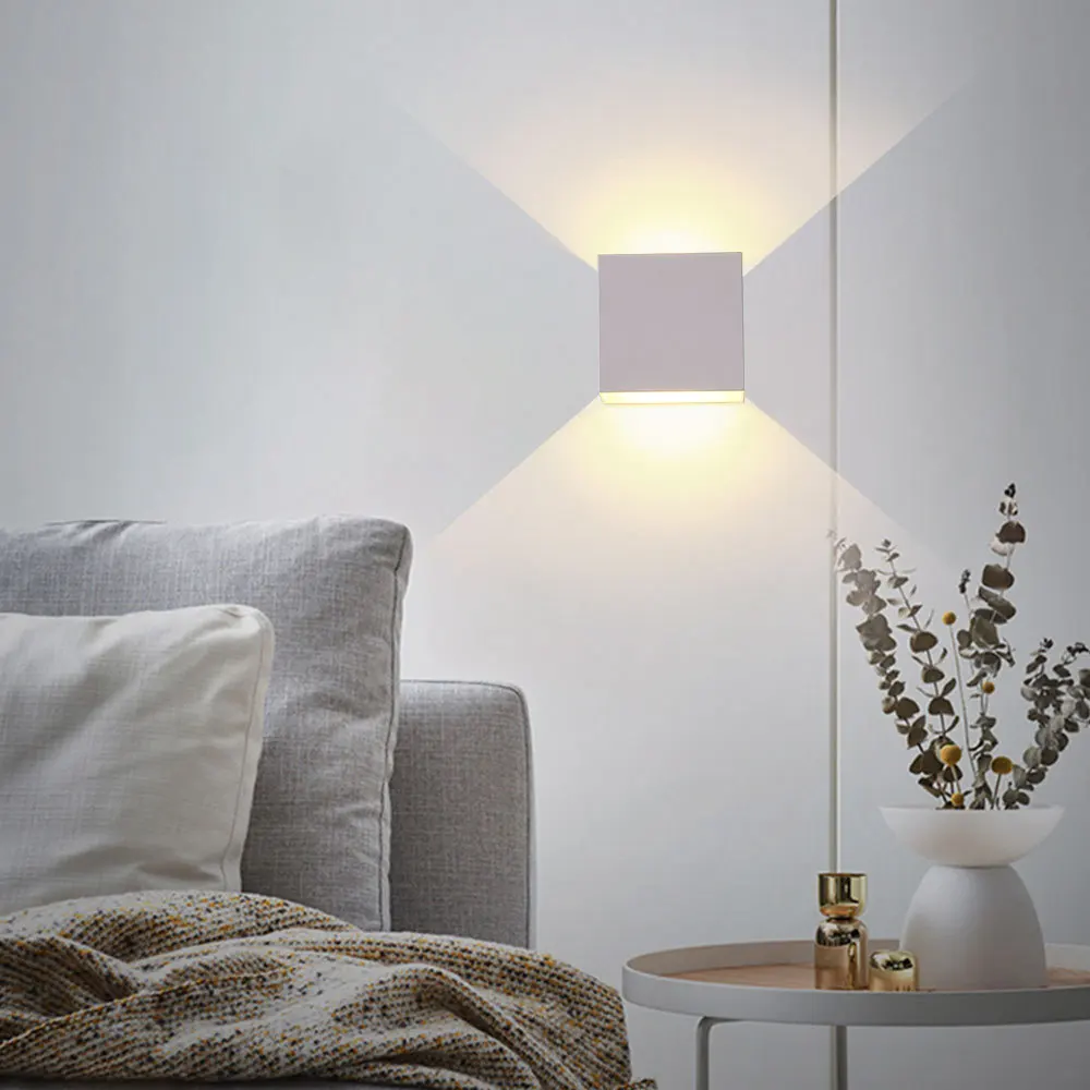 6W/12W LED Wall Sconces Aluminum Alloy Wall Light Indoor Lighting Hard Wired Wall Lamps Suitable for Bedrooms and Living Rooms