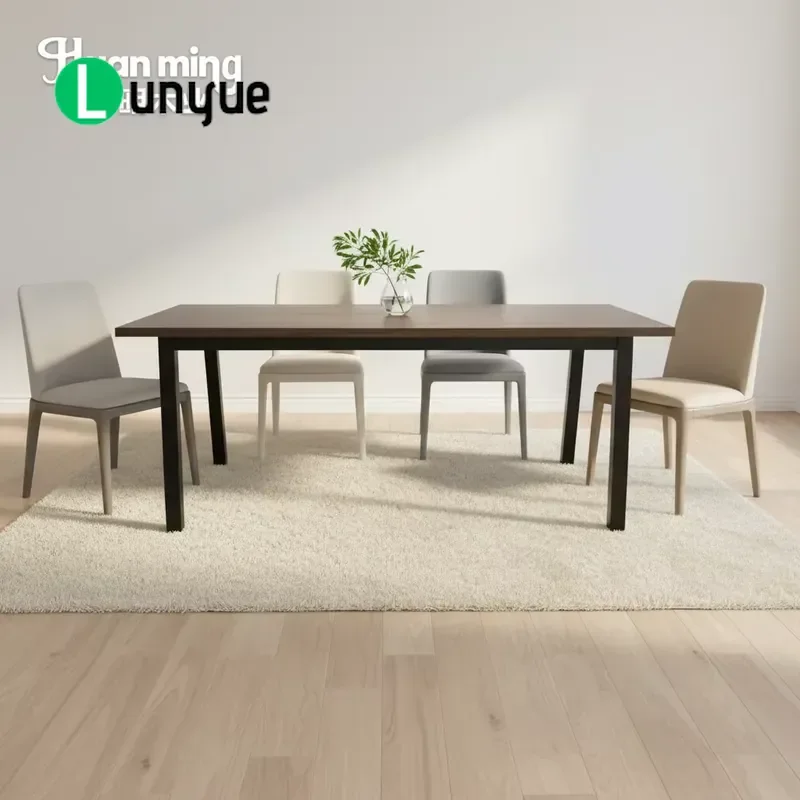 Modern Simple Integrated Dining Table Telescopic Multi Functional Storage Kitchen Island with Ancient Style Design for Home
