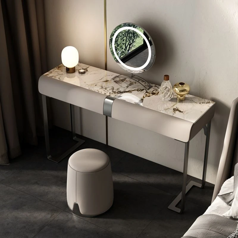 

Italian light luxury rock slab dresser high-end modern simple small apartment bedroom integrated Internet celebrity designer
