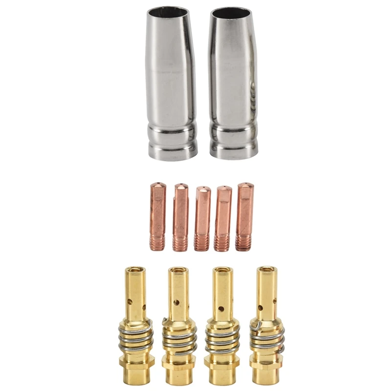 

AB33-11 PCS MB15AK MIG Welder Consumable Accessory Welding Torch Of Conical Nozzle Gas Nozzle Holder(0.6Mm 0.8Mm 1.0Mm )