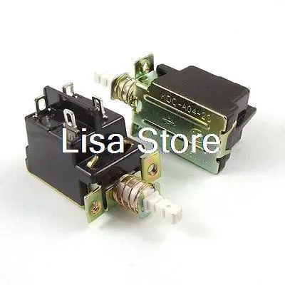 2 Pcs 5A/80A 250V AC DPST 4 Pin Push Button Power Switch KDC-A04
