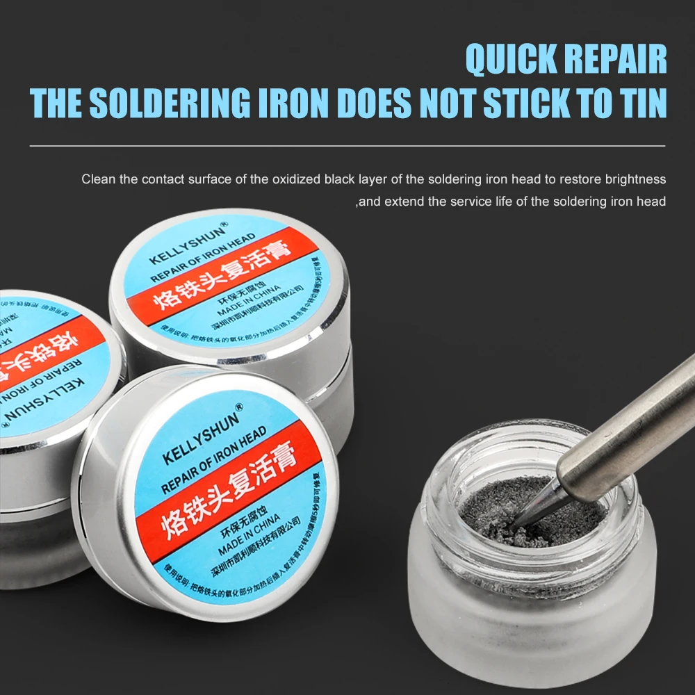 

Soldering Iron Tip Refresher Non-stick Tin Solder Cream Clean Paste Oxide Solder Iron Tip Refresh Tip Tinner Activator
