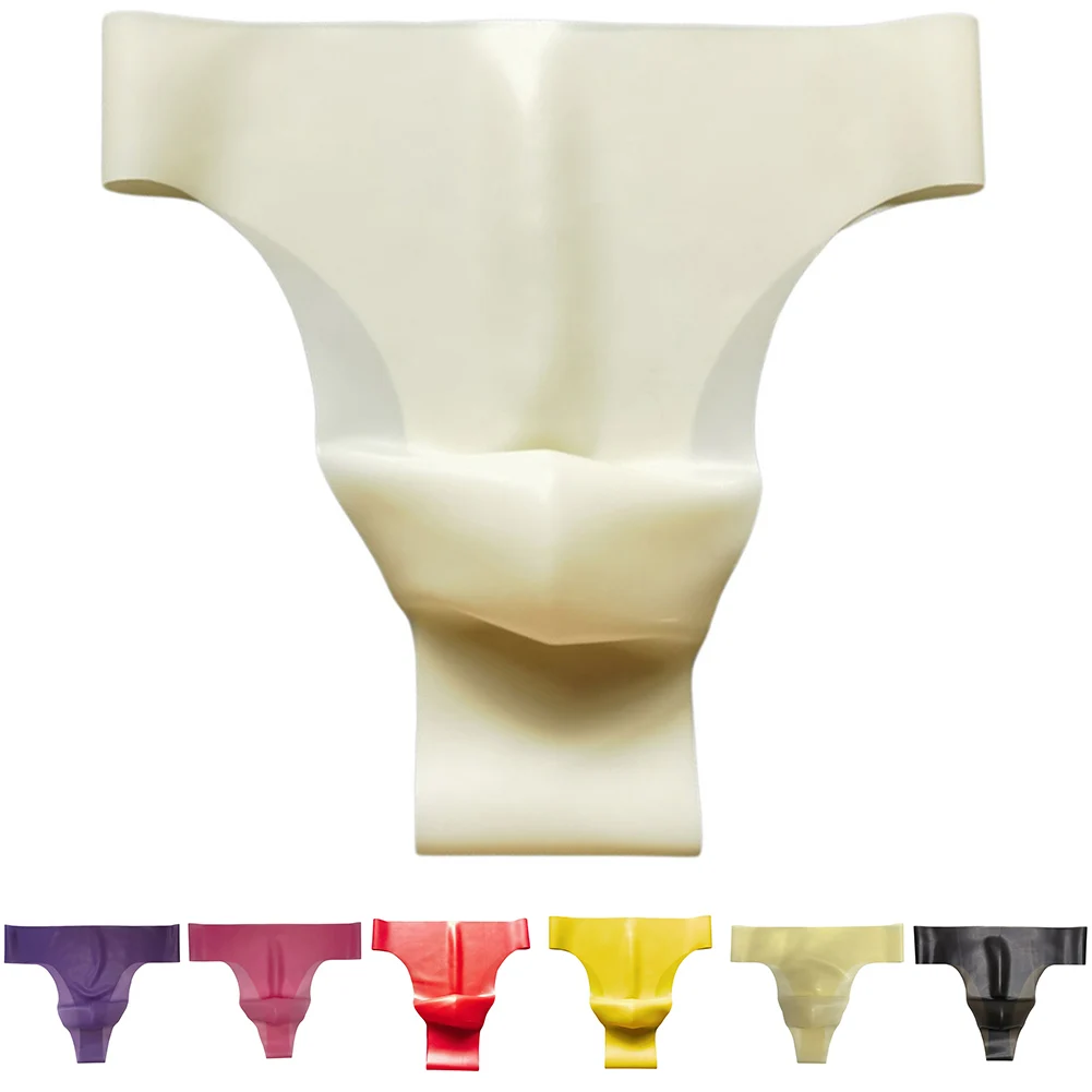 

Mens Latex Panties Erotic Hombre Briefs Seamless Underwear For Hot Man Low Waist Breathable Erotic Lingerie Solid Underpants