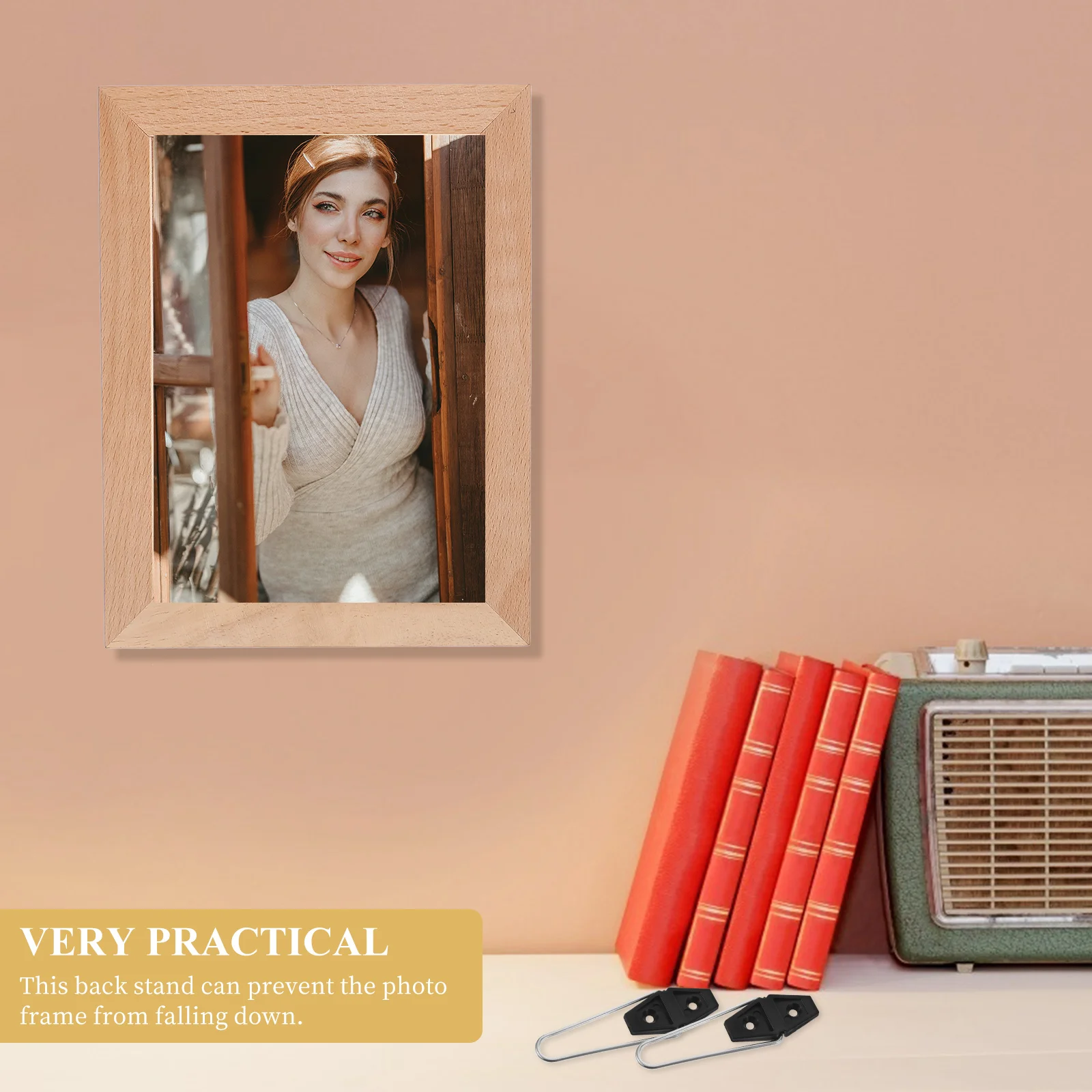 

30pcs Photo Frame Rack Supports Iron Plastic Durable Multi Purpose Home Office Studio Easel Board Back Holder Diamond Shaped