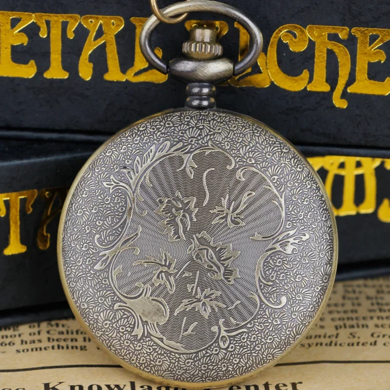 ساعة جيب كوارتز أرقام عربية عرض قلادة ساعة جيب هنتر كاملة Relojes De Bolsillo