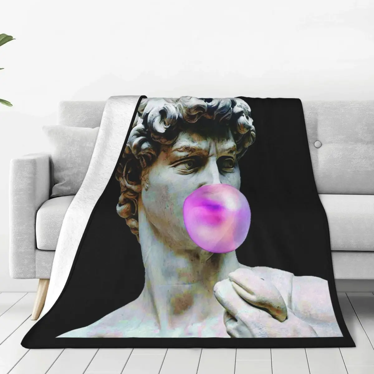 David Michelangelo Sculpture Blankets Soft Warm Flannel Throw Blanket Bedspread for Bed Living room Picnic Travel Home Couch