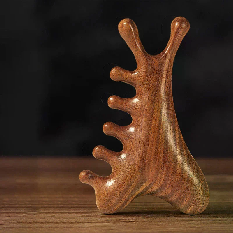 /ACR/Multifunctional Meridian Wooden Massage Head Health Comb Sandalwood Large Wide Tooth Guasha Point Comb