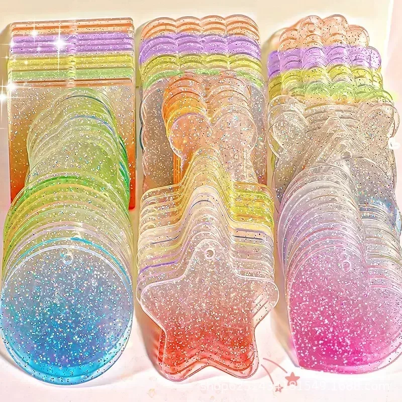 10pcs Gupan Sticker Creative Guka Children\'s Cute DIY Card Transparent Glitter Gradient Guka Spot