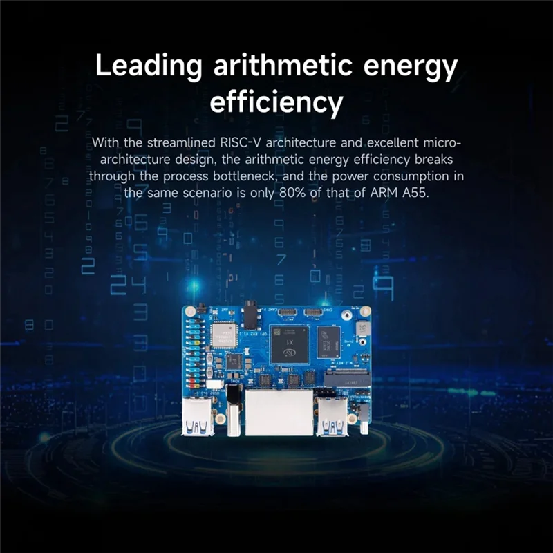 

B86B-For Orangepi RV2 RISC-V AI CPU Development Board Wifi+BT5.0 Gigabit Ethernet SBC