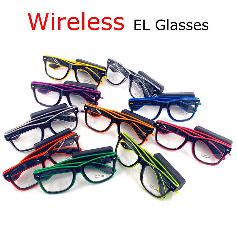 Wireless Glow LED Glasses Luminous Flashing Glasses Neon Party Decorative Carnival Glow Party Bright Light Supplies