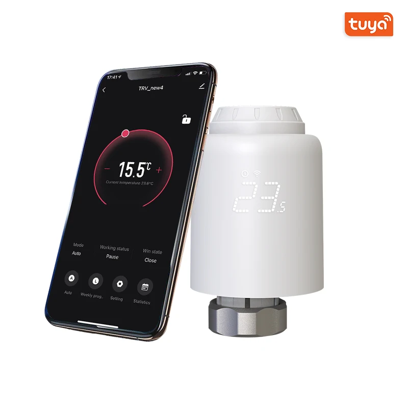 

Smartier Trv Digital Programmable Temperature Controller Floor Heating Smart Radiator Thermostatic Valve Tuya Wifi Zigbee