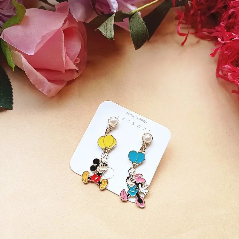 Disney Cartoon Anime Mickey Mouse Ohrringe Legierung Halloween Mode Accessoires Kawaii Ohr stecker Mädchen Schmuck Geburtstags geschenke